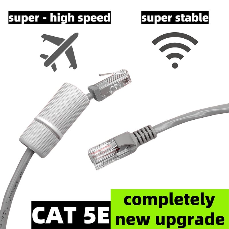 TONDA كابل شبكة CAT 5 مقاوم للعوامل الجوية بطول 20 أو 30 متر لتوصيلات كاميرات الأمن (30م/98.4قدم) - Image 2